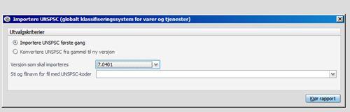 Artikkelgruppestruktur - UNSPSC UNSPSC-standarden (Universal Standard Products and Services Classification) er en felles struktur for å klassifisere eller dele forskjellige enheter/ artikler i en lik