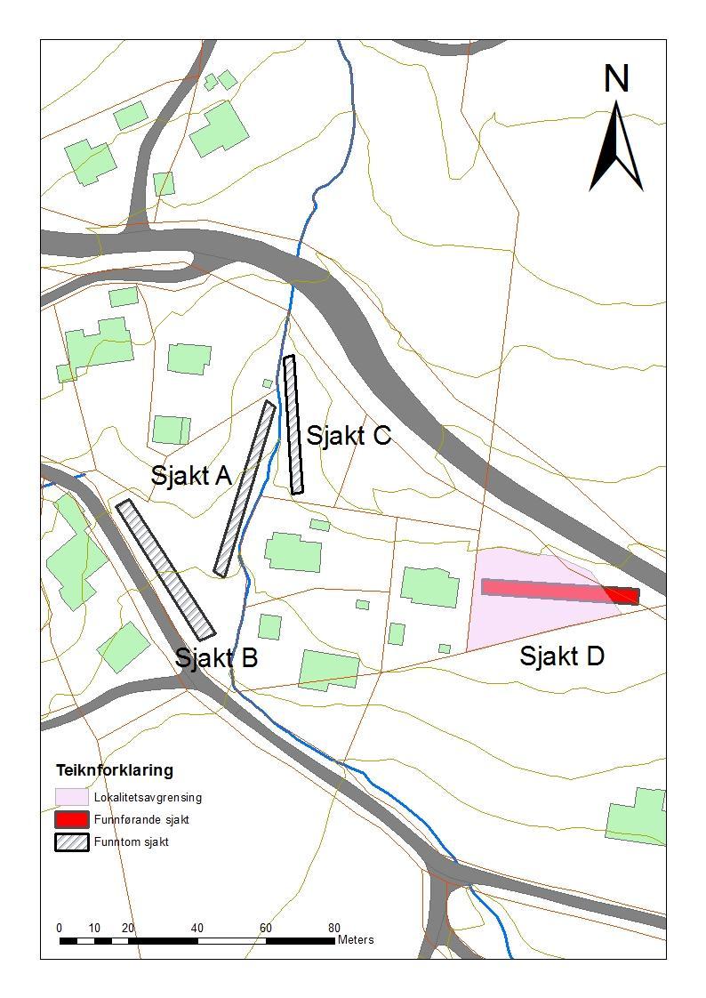 3 Landskapet på gbnr. 25/22 byrjar som eit smalt søkk lengst nord, avgrensa av høgder i aust/vest. Søkket opnar seg opp i ei flate (dyrka mark) lengst sør. Sørvendt helling.