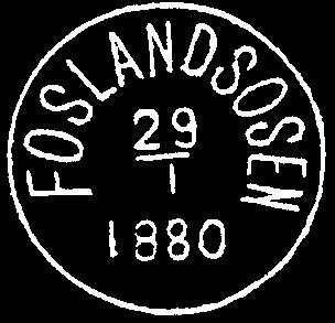 Postkontoret 7850 FOSSLANDSOSEN ble nedlagt 31.01.1997. Stempel nr. HS-1 Type: Karteringspåskrift Fosnes 9/5 Registrert brukt 09.