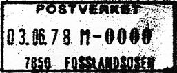 8 Type: I22N Fra gravør 17.10.1970 FOSSLANDSOSEN Innsendt?