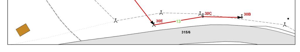 Bnr. 18 13 cm dårligst: 6,7 m feil 2 m som forventet 2 ( 5) m avvik 5 m 5 meter