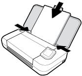 2. Skyv papirbreddeskinnene så langt ut som mulig. 3. Legg i papiret med utskriftssiden opp og skyv papirbreddeskinnene inn til de ligger tett inntil papiret.