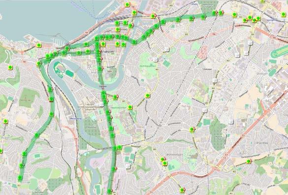 fritt ved en valgt hastighet Informasjonsdelingen i installasjonen i Trondheim er basert