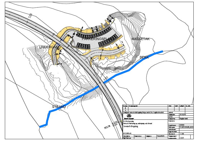 Illustrasjonsskisse Planforslaget vil bedre trafikksikkerheten, da en vil kanalisere ferdselen til stranden. Ved etablering av gå rør unngår en kryssing av fv. 834 i plan for å komme til stranden.