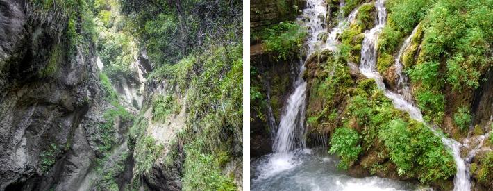 Det særegne fossefallet Cascata del Varone ligger 3 km nord for byen Riva.