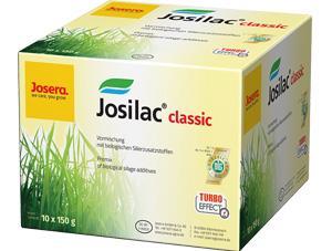 Josilac Josilac classic Bruksområde: gress, både fra dyrket og fra eng,kløver,lusern og andre belgfrukter. Biologisk silofôrinokulant for behandling av silofôr.