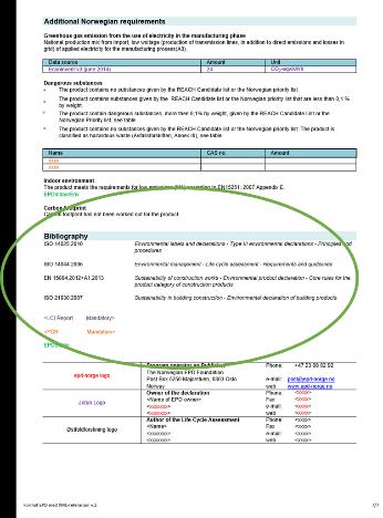 Den bør være et supplement eller en forklaring til de tallene som automatisk framkommer i scenario-tabellene. Dersom scenariene inkluderer ulike vedlikeholdsscenario, må det utdypes her (f.eks.