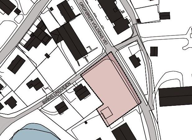 FIG 5.1 Planområdets avgrensing markert i grått 5.2 EIENDOMSFORHOLD Planområdet består av deler av eiendom; - Gnr.59/bnr.2 5.