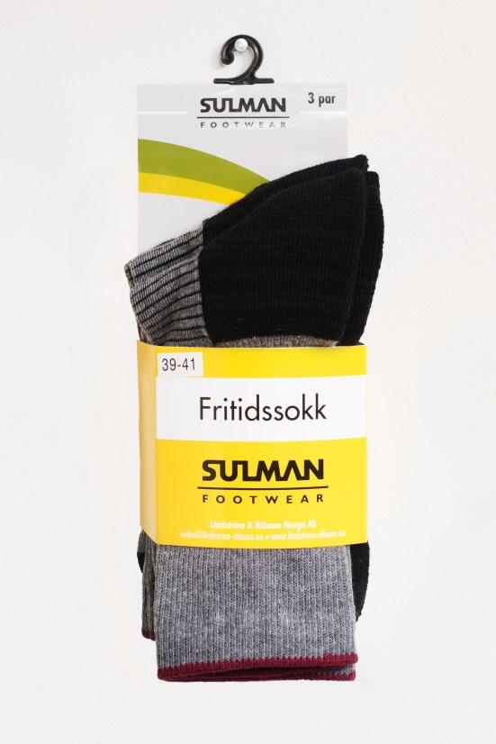 SULMAN sokker og strømper er produsert med tanke på brukerens komfort i alle typer fottøy. Spesielt godt egnet til fjellsko, vernesko, neoprenstøvler og gummistøvler. Str.