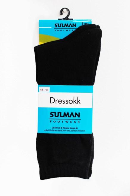 Klør ikke og er meget slitesterk. Str: 36-40, 41-44, 45-48 30053 SULMAN DRESSOKK Materialer: 78% Ull 20% Spandex 2% Elastane. En meget behagelig dressokk med høy andel ull, men klør ikke.