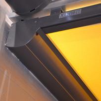 glasstak X-light er innvendig solskjerming beregnet for store flater under