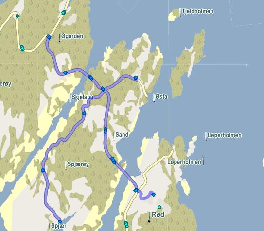 8 Turnr 532-5509 Hvaler ungdomsskole Hvaler ungdomsskole - Sand - Bratte bakke - Sydengen-Spjær.