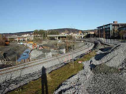 Anleggsarbeidet på denne parsellen over Sørsileiret startet sommeren 2004 med omlegging av vann og