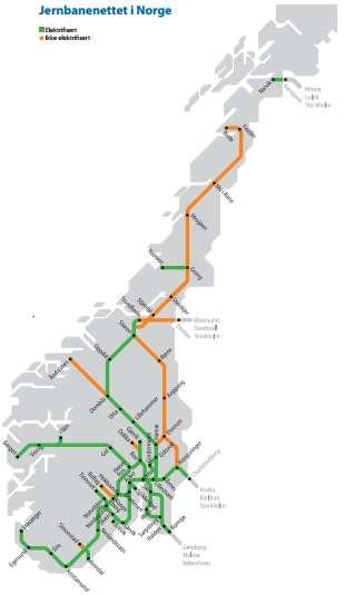 Alternative løsninger for sammenkobling av kontaktledningsanleggene på Dovre- og Nordlandsbanen Elektrifisering av jernbanen Store deler av jernbanenettet i Norge er elektrifisert.