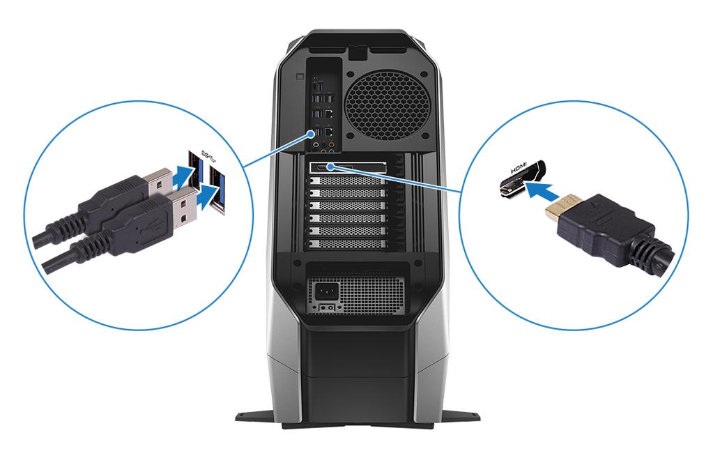 Identifier GUID-3AF6D9CB-02E9-4B7D-9004-04EF3FC17A70 Konfigurere VR (Virtual Reality)- hodesett valgfritt 1 Last ned, og kjør konfigurasjonsverktøyet til VR-hodesettet på www.dell.com/vrsupport.