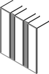 Spesifikasjoner Aluminium Ulakkert Dimensjoner (H x B x D): 1800/2200 x 788 x 700 mm (H x B x D) 1-fag veggmontert 1800/2200 x 1288 x 700 mm (H x B x D)