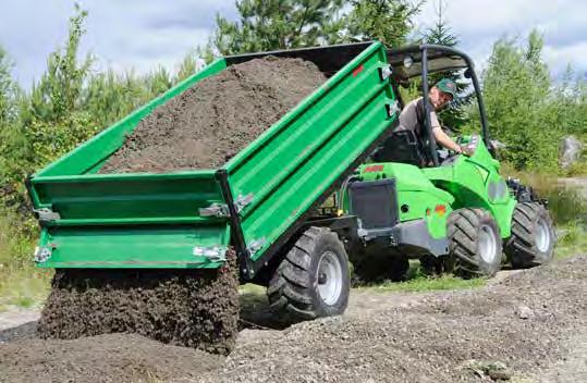 Vedlikehold Tilhenger med tipp Avant s tilhenger med tipp leveres i to modeller med lasteevne på henholdsvis 1200 kg og 1800 kg. Begge med hydraulisk tipp. Alle karmene kan tas av.