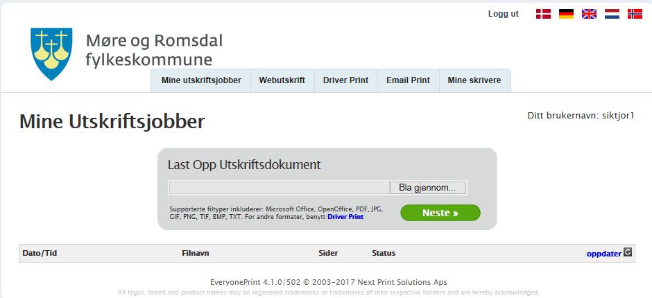 Hva om jeg sender en epost fra en annen avsenderadresse? Dersom du ønsker å benytte en epostadresse som ikke er registrert hos Møre og Romsdal fylkeskommune, kan du selv registrere denne i løsningen.