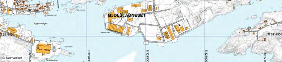2 - Avgrensning Planområdet er avgrenset i nord og øst ved eksisterende støyvoll langs Mjølstadnesvegen.
