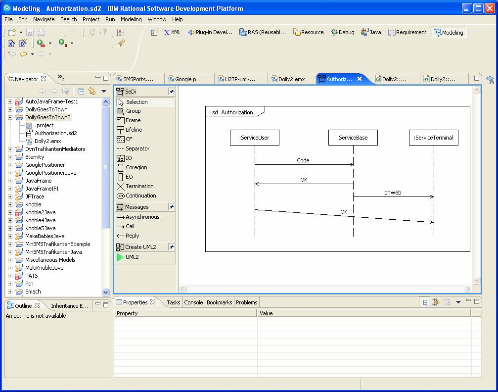 Sekvens Diagram Editor plug-in sequence diagram navigator