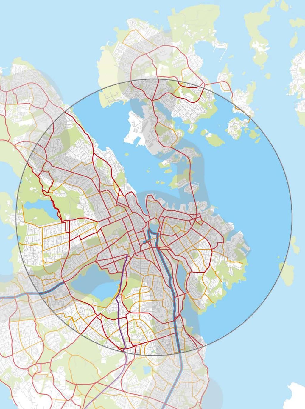 Tiltak i Bypakken Innenfor 3 km fra sentrum Akse nord og