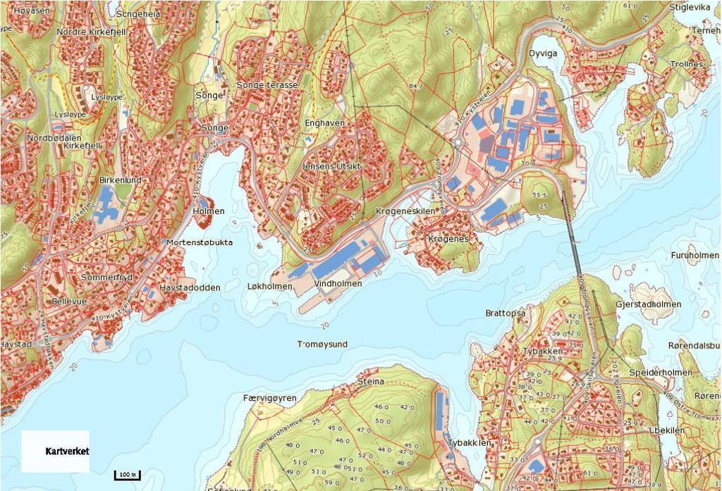 1 Bakgrunn Området Vindholmen i Arendal skal utvikles til et attraktivt bolig- og næringsområde (se planprogram for områdeplan for Vindholmen av 17.06.2016).