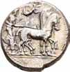 Antikke mynter ANTIKKE MYNTER/ANCIENT COINS GRESKE MYNTER/GREEK COINS 785 200% 785 SICILIA, Gela, ca.480-470 f.kr., tetradrachme (17,06 g).