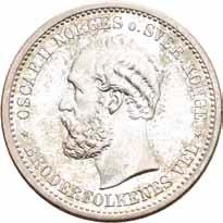 Norske mynter etter 1873 978 200% 978 1 krone 1881. Prakteksemplar/choice NM.