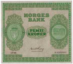 B0309963 0 10 000 24 50 kroner 1950.