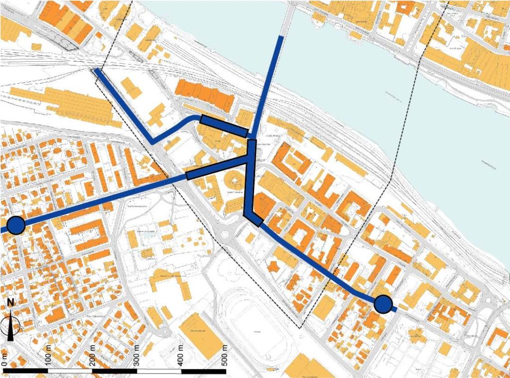 UTREDNING 49 (122) Drammen kommune har fått CIVITAS, Norsam og INBY til å foreta en gjennomgang av trasevalg og fremkommelighet for bussene i sentrum på Bragernes og Strømsø 26.