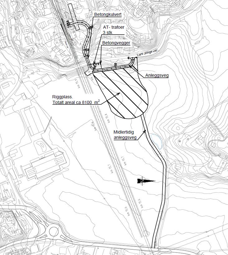 Rømningsvei Jong - Løsningen innebærer fjelltunnel med betongtunnel under Lars Jongs vei - Vurdert sjakt i fjell og sjakt i løsmasser før man landet på fjellog betongtunnel - Når det først må