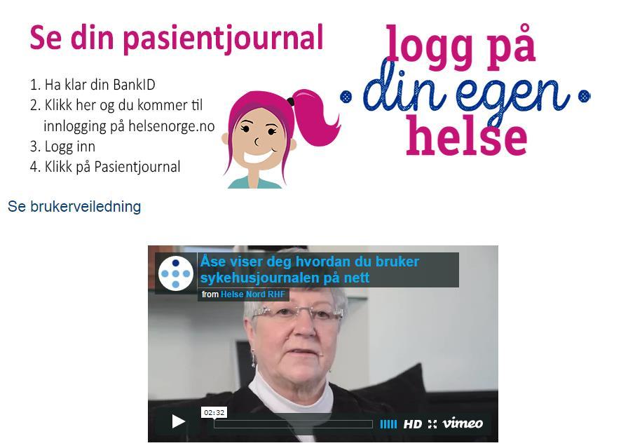 Vis pasientjournal i