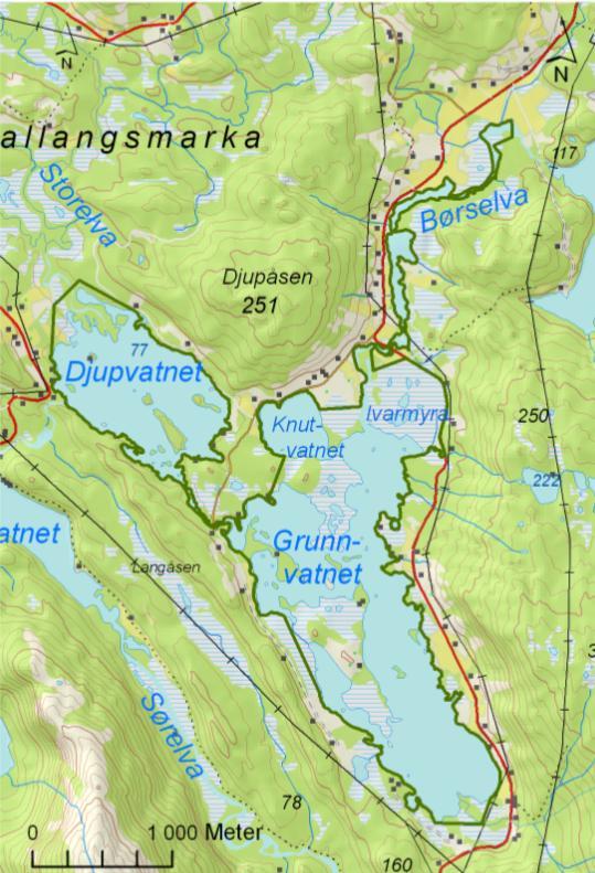 Forvaltningsplan for Grunnvatnet naturreservat 2011-2021 1 Innledning Grunnvatnet naturreservat ble fredet ved kongelig resolusjon av 19. desember 1997. Reservatet dekker et areal på ca. 4.