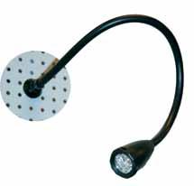 CLE-001900 SMP-603000 LED ARBEIDSLAMPE FLEKSIBEL Med magnetfeste. Fleksibel arm som kan vinkles i alle Retninger. 3 stk. led dioder.