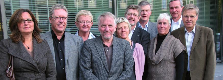 Fra venstre: Anne Pauline Jensen, Olav Eriksen, Sissel Elisabeth Slapgård, Gunnar Lind, Hilda Gerd Kolbjørnsen, Odd Arve Bartnes, Knut Røstum, Eldbjørg Løwer, Bjørn H. Borg og Reidar Flaatten.