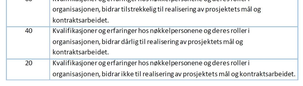 Evalueringsteamet har evaluert svarene som er gitt gjennom intervjuene (intervjueren