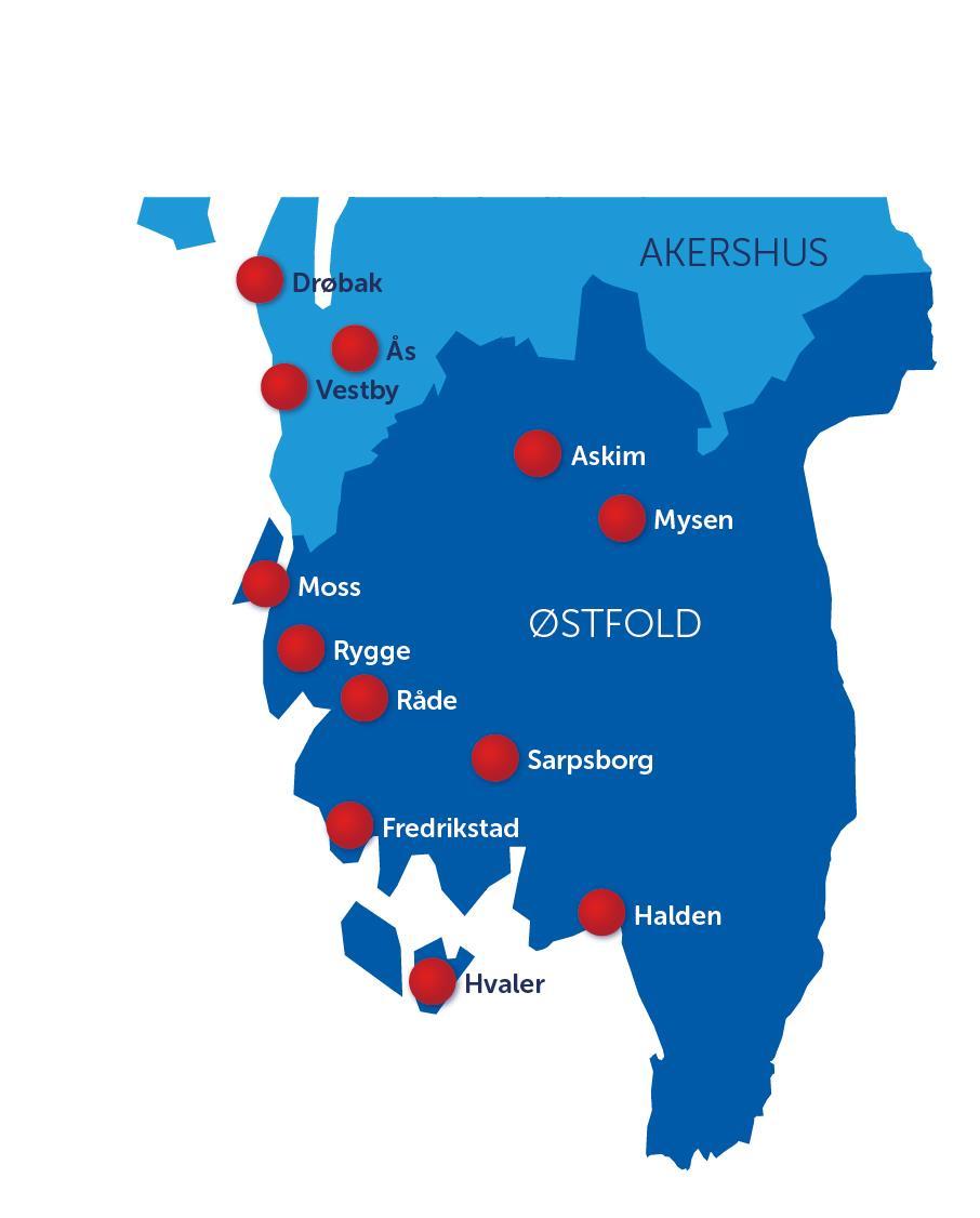 Vårt markedsområde Attraktiv diversifisert markedsområde for bolig og fritid, næring, industri, landbruk, handel og