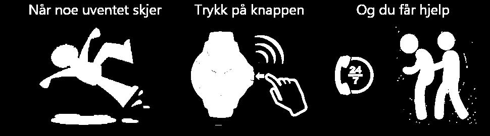 profil 0,8 sekunder 0,8 sekunder 0,3 sekunder Kan ikke slå alarm Når alarmen utløses, vil smartklokken ringe via mobiltelefonnettet.