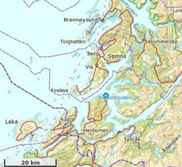 2. Områdebeskrivelse Ønsket lokalitet Klampvika ligger i Bindal kommune, Nordland. Klampvika ligger i Bindalsfjorden, nordvest for Røytvoll.