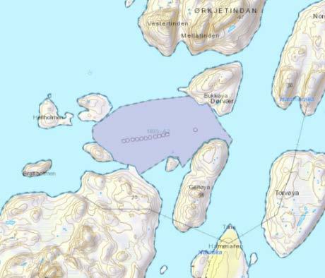 kommune. I Træna kommune er ikke avgrensningen av A1 endret slik Kystverket Nordland har foreslått.