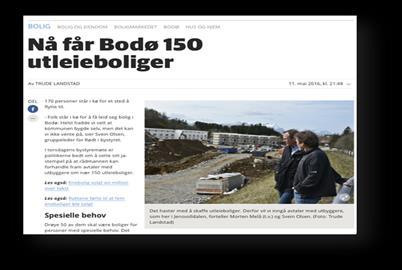 Eksempler Bodø kommune 3 avtaler på til sammen 198 utleieboliger med tilvisingsrett Flakstad kommune En stk 4-mannsbolig med