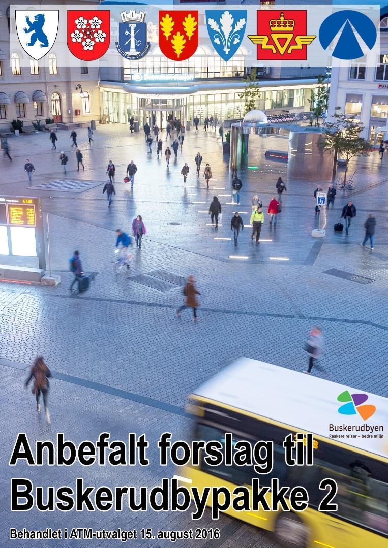 Tiltak i Buskerudbypakke 2 Infrastruktur buss 3,9 mrd kr. Drift buss 2,6 mrd. kr. Vegtiltak 3, mrd. kr. Sykkel 1, mrd. kr. Gange 0,2 mrd. kr. Kollektivknutepunkt og pendlerpark.