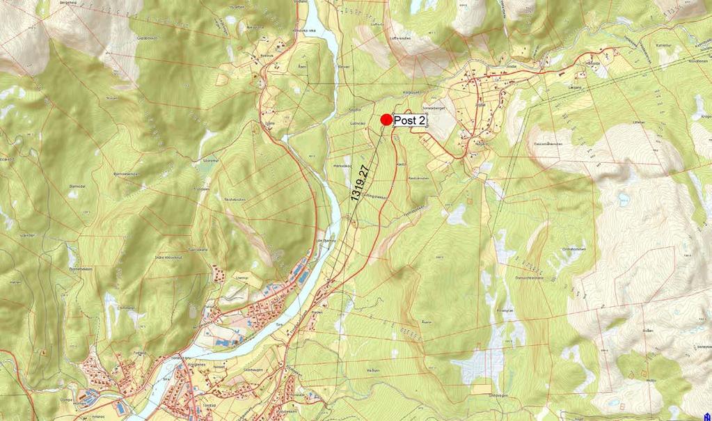 Følg turveien til Gatneskil, ta til høyre i krysset der og fortsett oppover