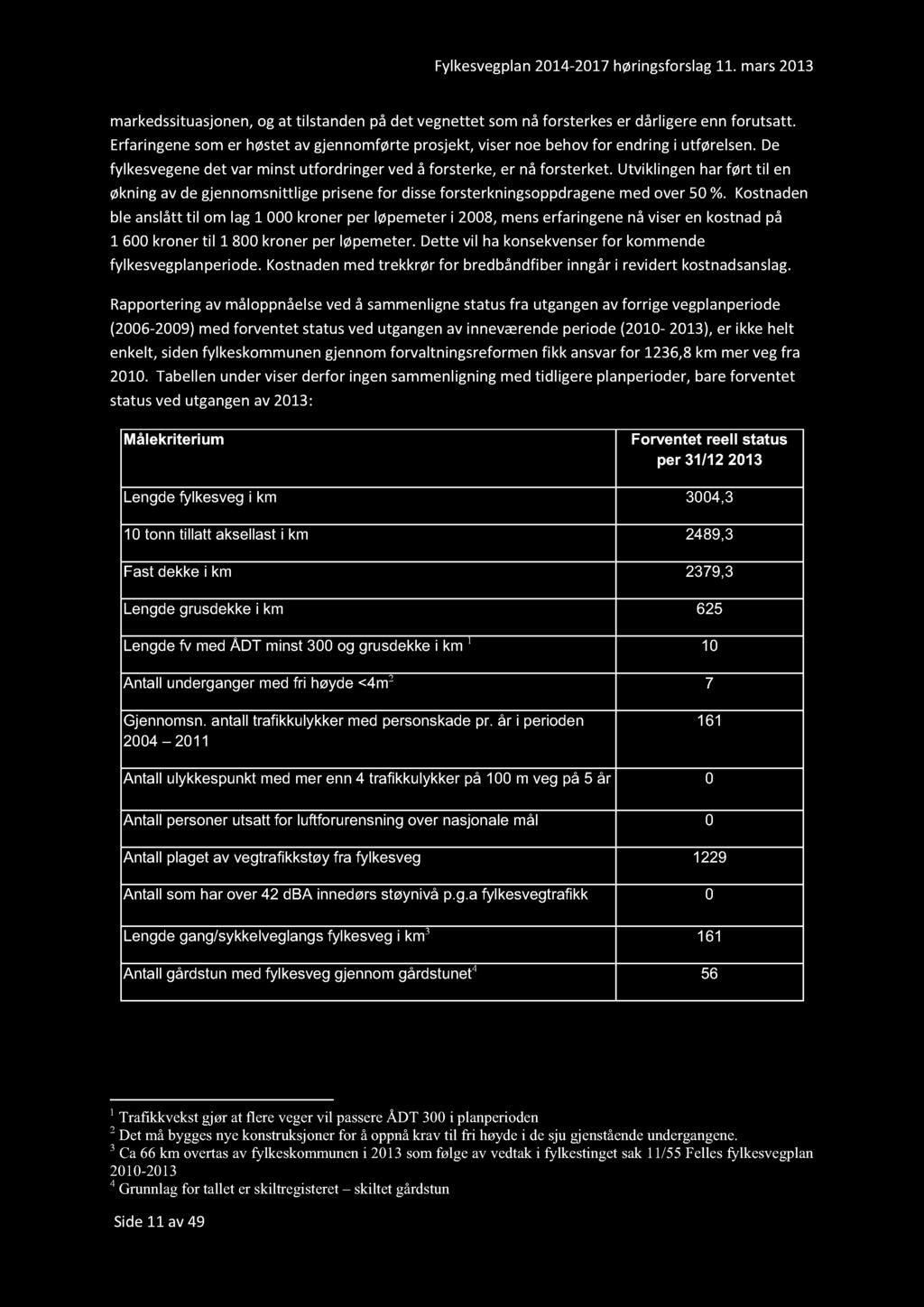 Fylkesvegplan2014-2017høringsforslag11.mars2013 markedssituasjonen, og at tilstandenpå det vegnettetsomnå forsterkeser dårligereenn forutsatt.