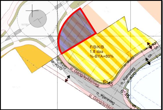 Figur 3. Utsnitt av mindre endring og reguleringsplan for Storgata.