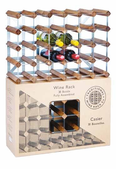 Vinhyllene kan stå alene eller flere sammen og gir en delikat og funksjonell oppbevaring av dine vinflasker. Kan også kombineres med de tradisjonelle vinhyllene fra Traditional Wine Rack Company.
