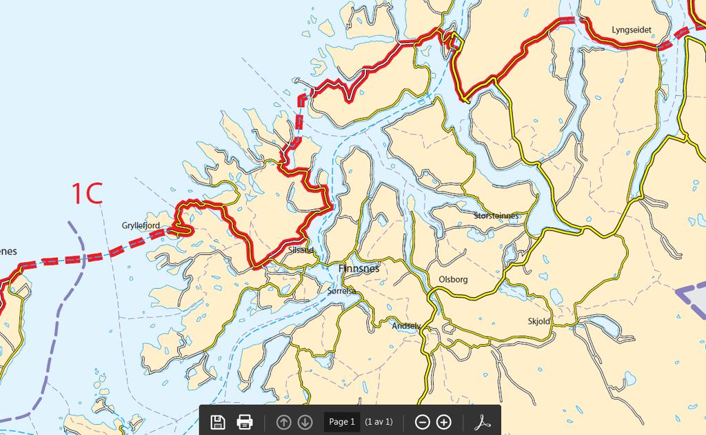 Senja Eksempel på ulikt «kart