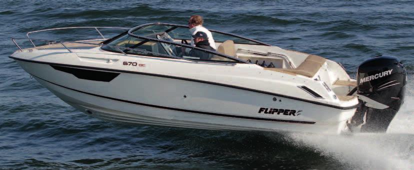 ..4 000 6,66 m 2,48 m 1300 kg + 188 L 0,75 m 135-300 hk 2+1 C 7 99-220 kw Boat: Flipper 670 DC Engine: 250 XL VERADO Install. height: 4.