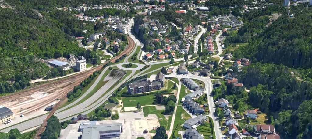 Beskrivelse av A- korridorene Korridor A2 Korridor A2 kommer ut i dagen ved påkoblingspunkt til dagens rv. 9 ved sørlige ende av Dalaneveien. Vegen ligger i en ca. 1,2 km lang tunnel under Duekniben.