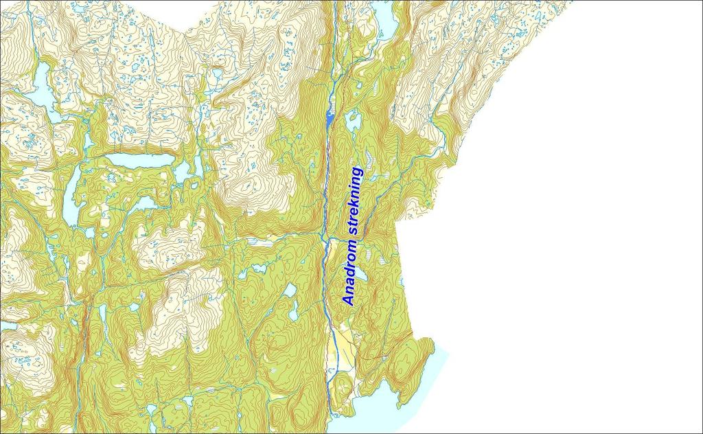 Utløpskommune Lindås Anadrome innsjøer Nei Anadrom strekning (km) Reguleringer Kultivering Fangst sportsfiske (antall) 2015 8 Gytebestandsmål (kg hunnfisk) Sportsfiske Vurdering av sportsfiske